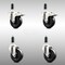 Service Caster 4 Inch 316SS Soft Rubber Swivel 1-1/8 Inch Stem Caster Lock Brake SCC, 2PK SCC-SS316TTLEX20S414-SRS-2-S-2-118 - alternate 1